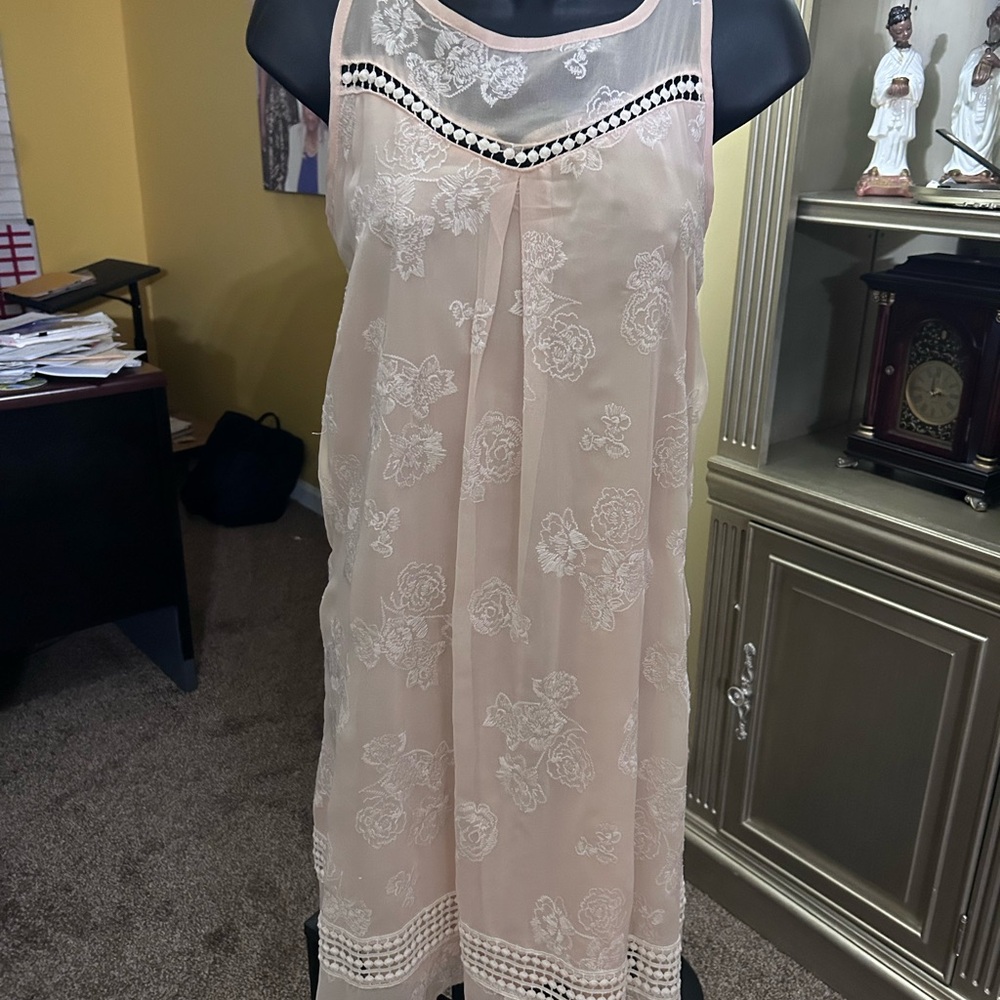 Sequin Hearts Blush Pink Dress size L